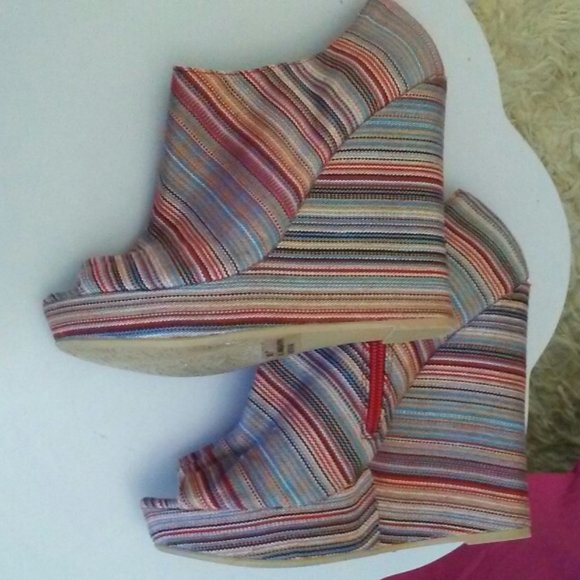 Qupid canvas wedge sandals - size 7 - Picture 7 of 7